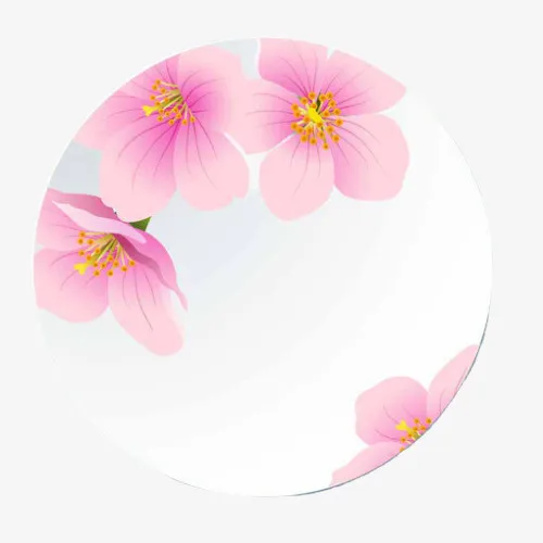 花边圆形盘子免抠