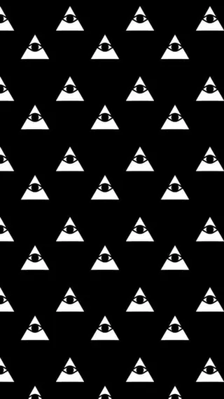 黑色简约眼睛纹理免抠