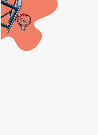 篮球架手绘风格免抠