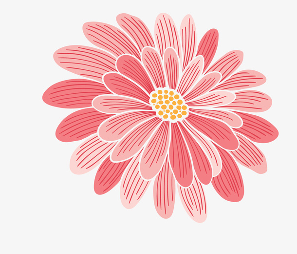 手绘清新粉色花朵花瓣免抠