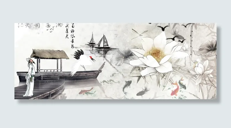 中国风古风banner背景高清