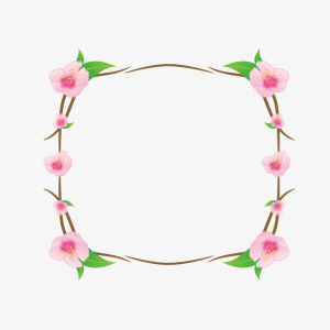 手绘花朵装饰扁平肌理风插画免抠