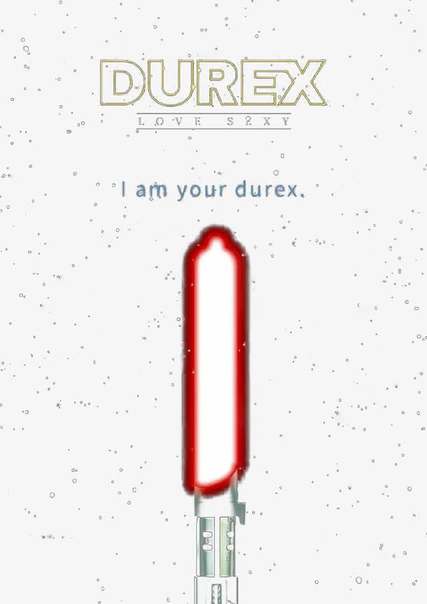 创意杜蕾斯星球大战广告免抠