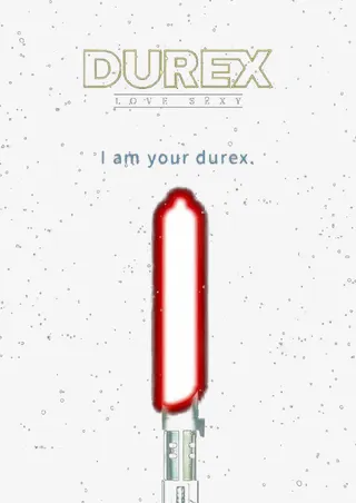 创意杜蕾斯星球大战广告免抠