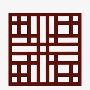 简单深红线条棱格免抠