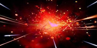 红色放射视觉年度盛典晚会背景素材高清