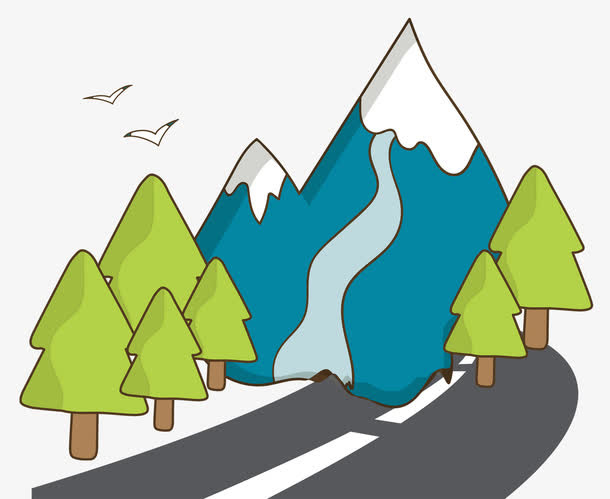 卡通公路免抠