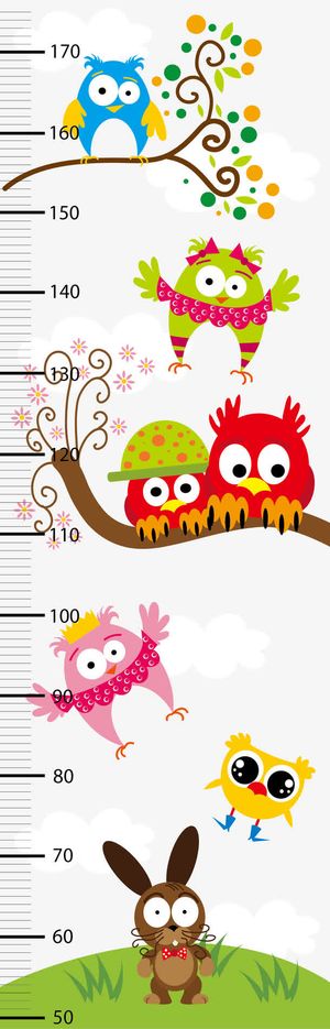 儿童卡通量身高尺免抠