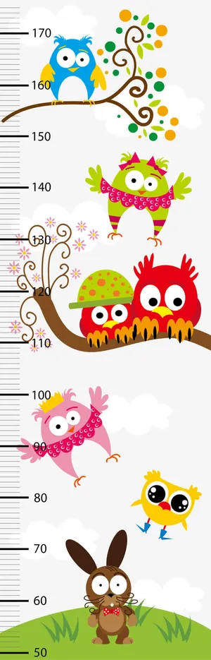 儿童卡通量身高尺免抠