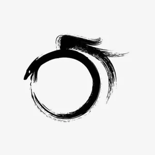 圆形水墨装饰免抠