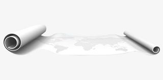 卷起来的纸张创意设计免抠