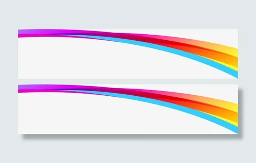 彩色线条招聘海报免抠