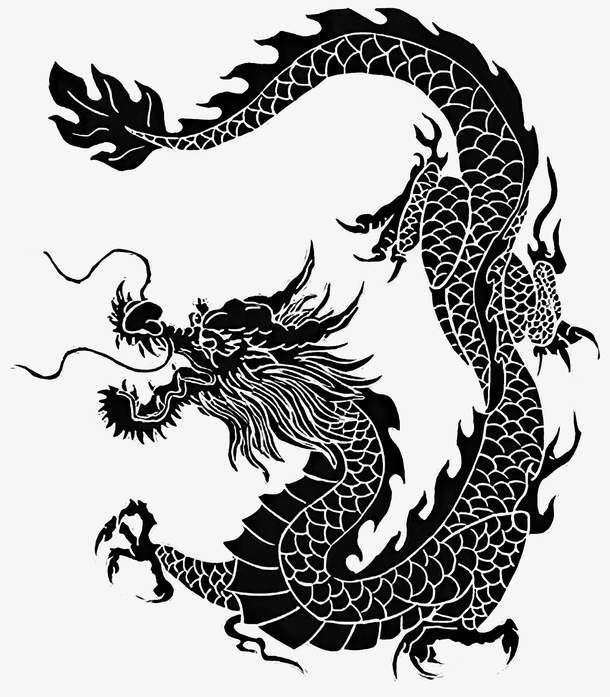 清晰中国风国潮龙免抠