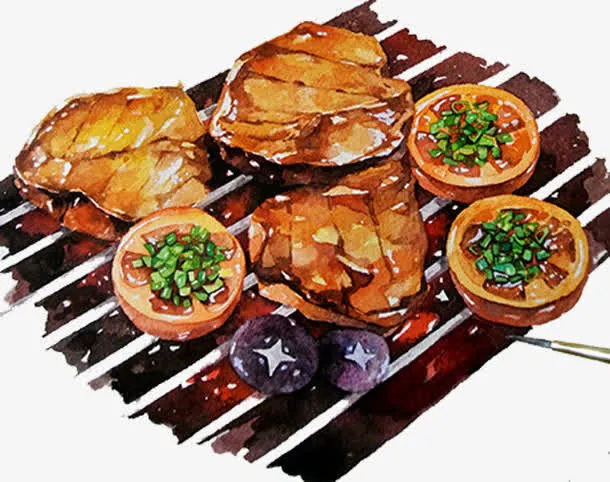 烧烤美食免抠