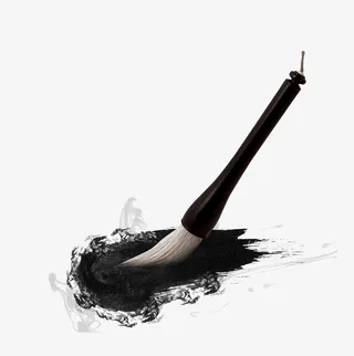 免抠中国风毛笔水墨免抠