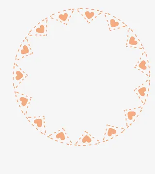 文艺清新花草圆环花边海报设计装免抠