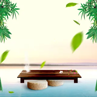 茶叶茶具淡雅简约PSD分层主图背景素材高清