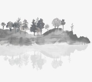 传统水墨山水2免抠