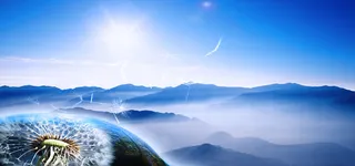 企业文化梦想大气蓝色淘宝海报背景高清