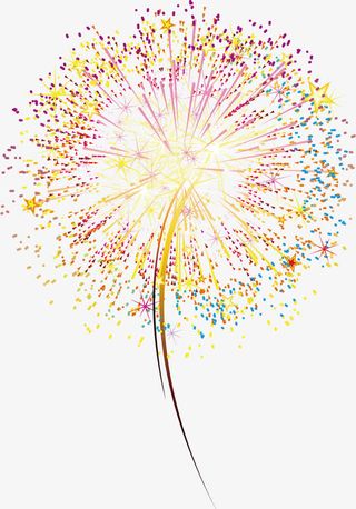 卡通放射发光卡通圆形星星免抠