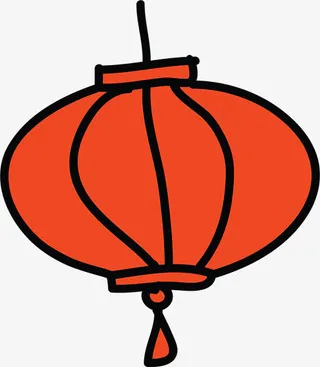 手绘灯笼免抠