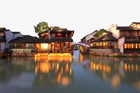 浙江乌镇水乡风景免抠