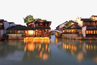 浙江乌镇水乡风景免抠