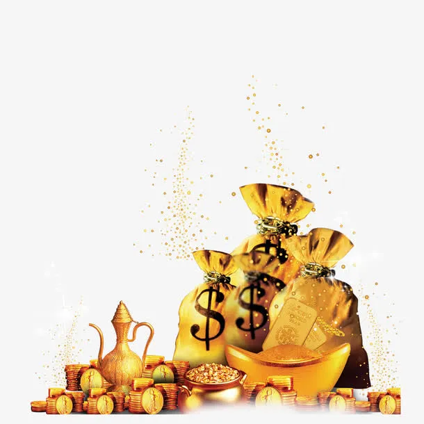 金银财宝堆免抠