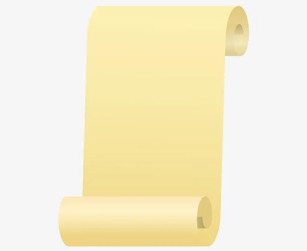 矢量卷轴纸张二免抠