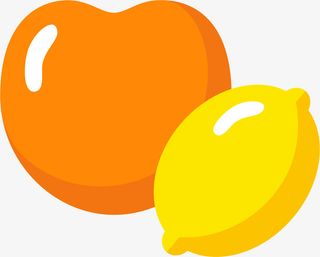 柠檬和杏子免抠