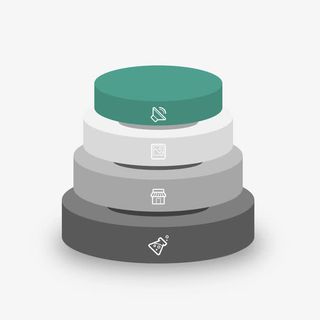 矢量ppt立体层级圆柱免抠