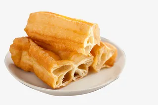 油条，小油条，炸油条，盘子，早餐免抠