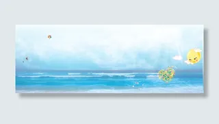 蓝天大海淘宝背景图