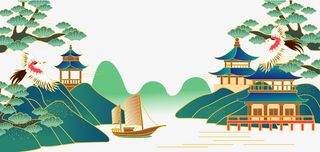 春天矢量背景元素图免抠