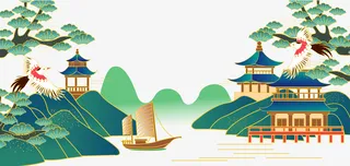 春天矢量背景元素图免抠