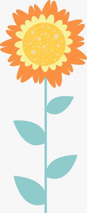 创意卡通花朵矢量图免抠