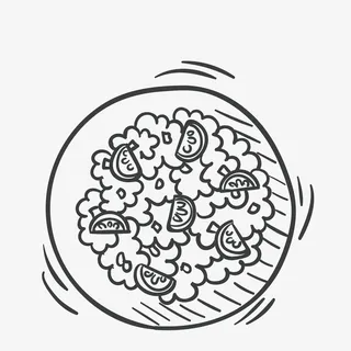 盘子上的食物免抠