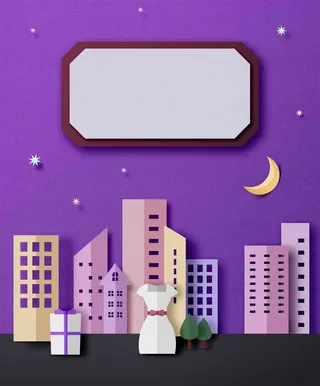 折纸风格商场女装促销海报高清