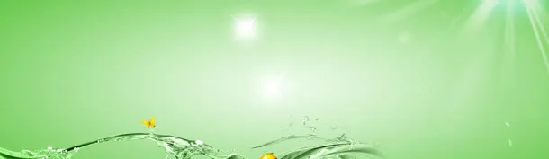 护肤品绿色水中唯美背景banner