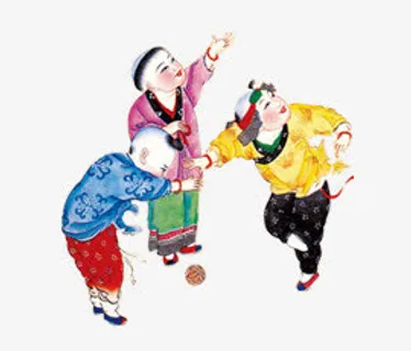 中国风娃娃年画免抠