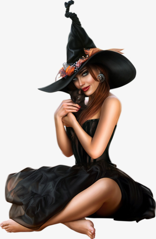 万圣节3D女巫2免抠