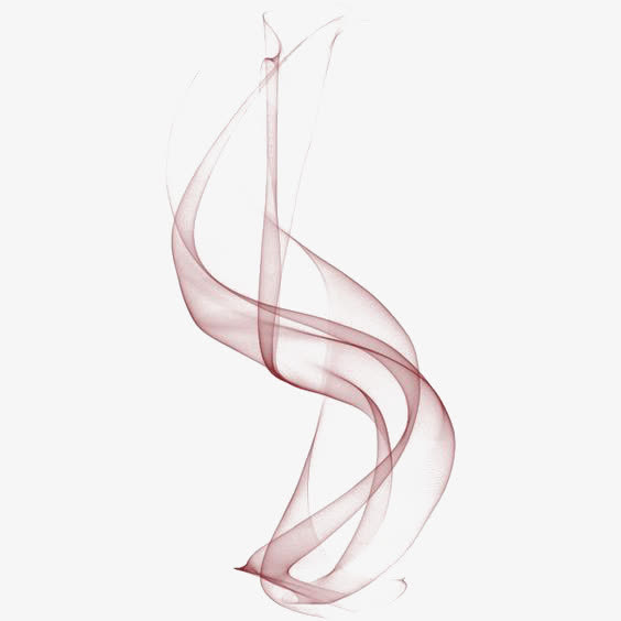 手绘红色烟雾线条免抠