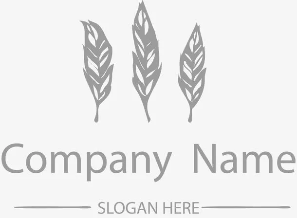 羽毛形状公司LOGO免抠
