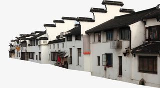 江南水乡文艺建筑免抠