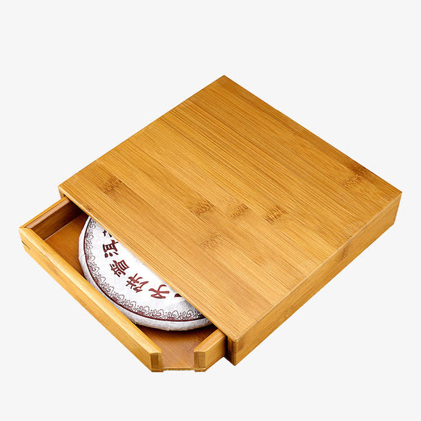 装着茶饼的盒子免抠