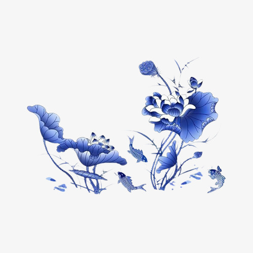 泼墨荷花免抠