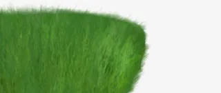 手绘绿色草地风景免抠