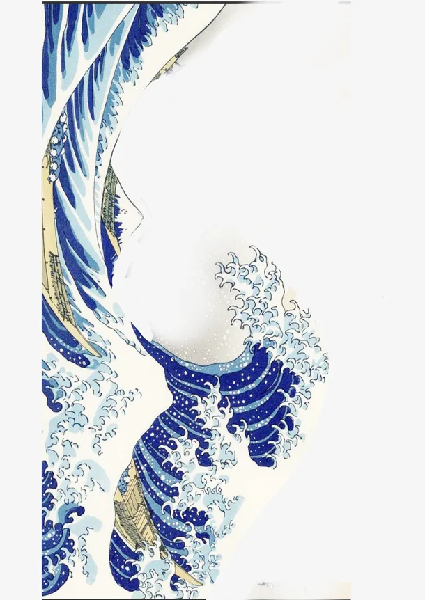 海浪花一朵朵免抠