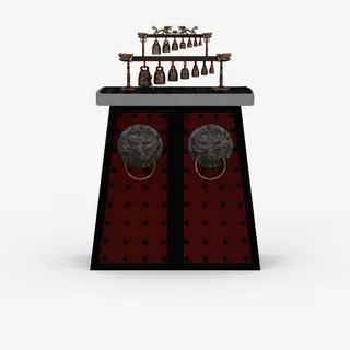 梯形中式柜子免抠