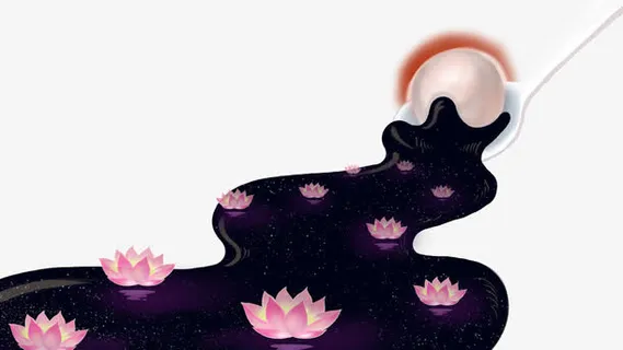 元宵节装饰插图汤圆河灯免抠